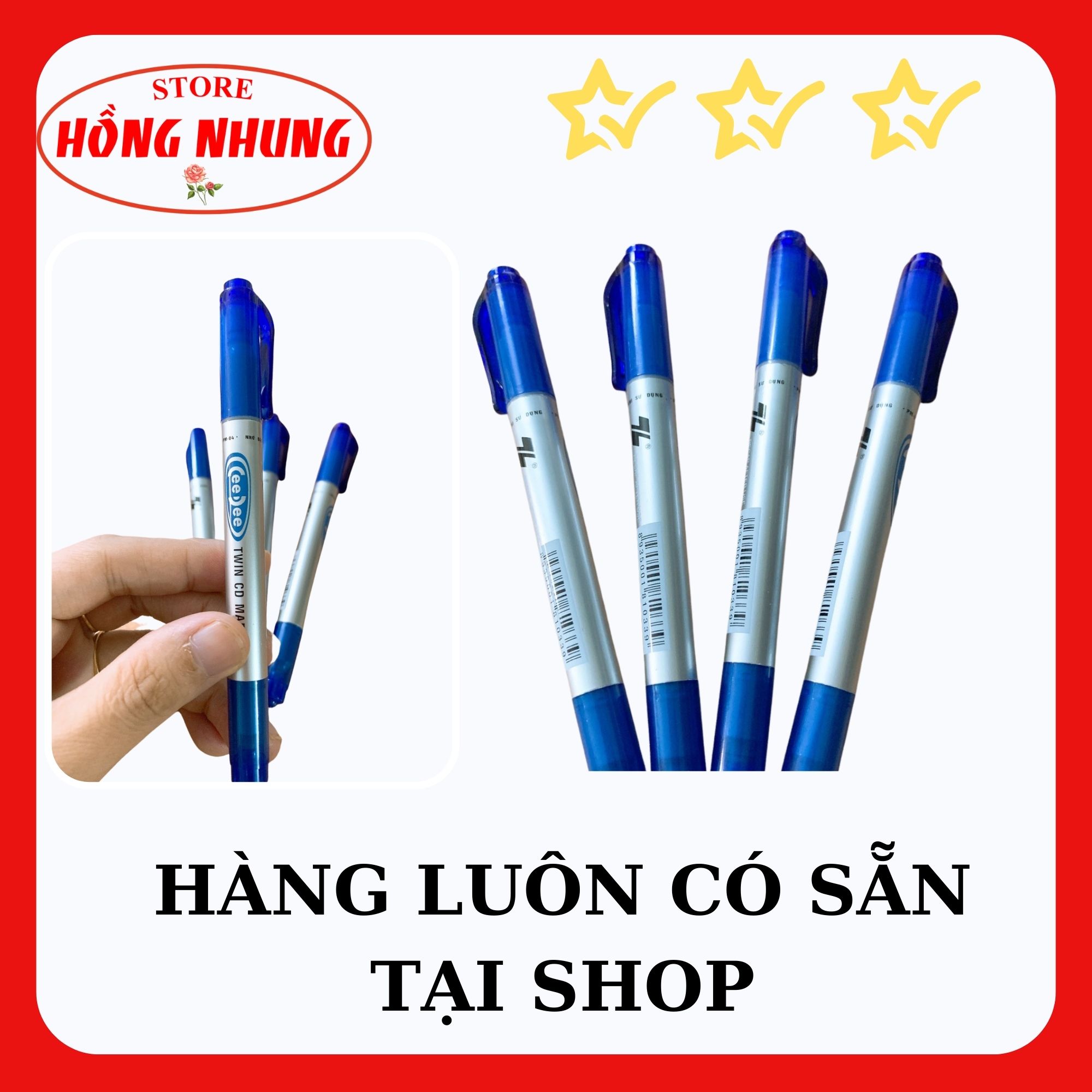 [Hàng Mới Về]Combo 10 Cây Bút Lông Dầu Thiên Long PM-04