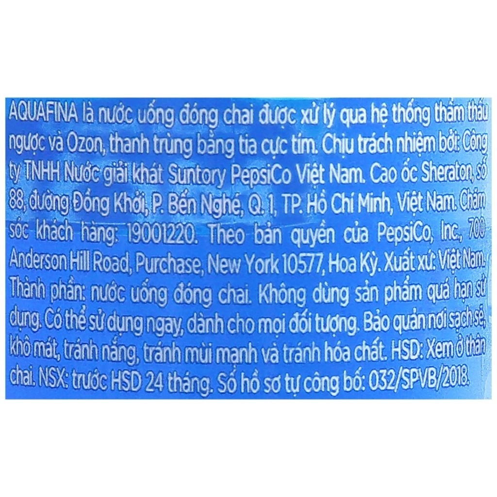 Combo 6 chai nước tinh khiết Aquafina 500ml
