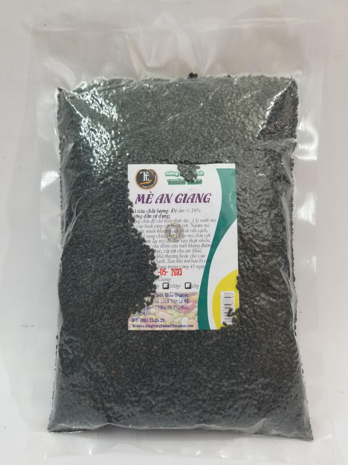 500gr Mè đen hữu cơ An Giang Thiên Thảo Organic