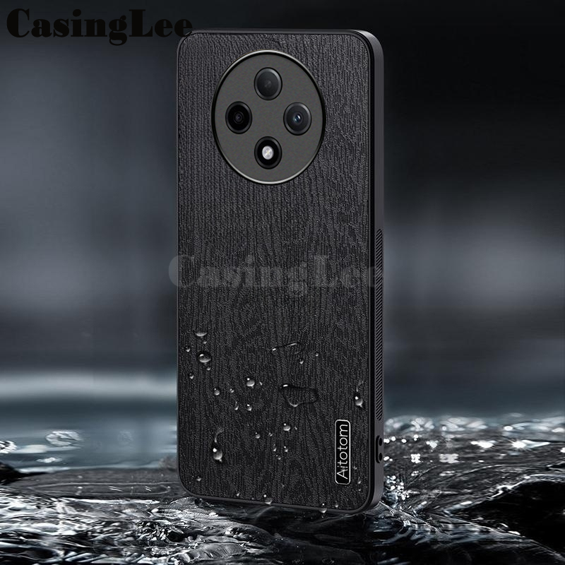 For OPPO F27 Pro / F27 Pro+ Case Wood Texture Canvas Hrad Shockproof For OPPO F27 Pro Plus Back cover Phone Cases.