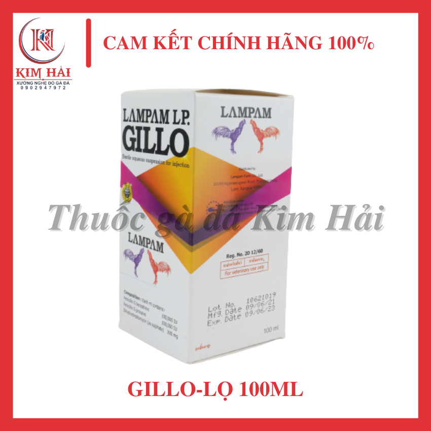 Gillo LamPam-lọ 100ml dạng chích-[tặng kèm kim tiêm]-tr.ị bách bệnh cho gà đá.