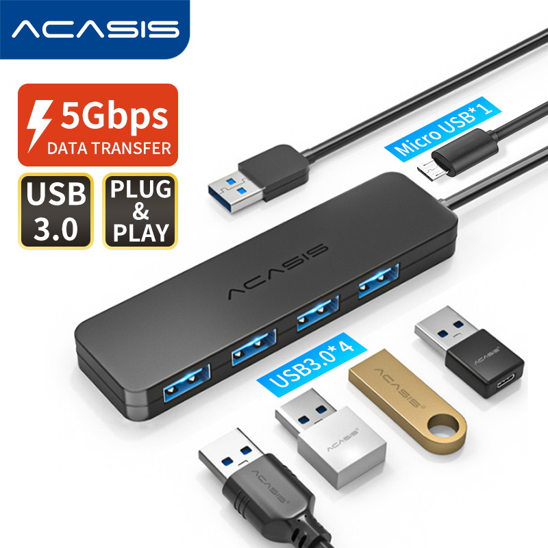 ACASIS HUB USB 3.0 5 cổng Adapter Nickel