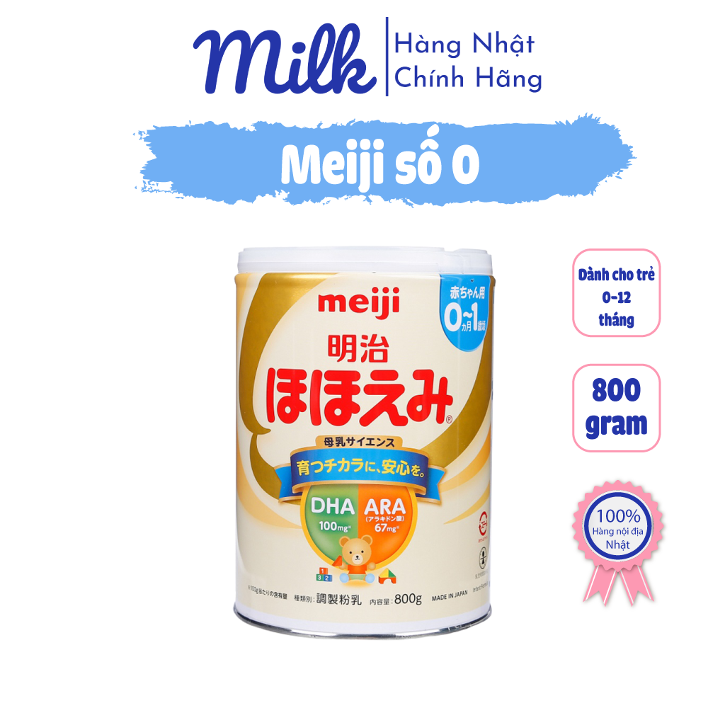 Sữa MEIJI Số 0 Nội Địa Nhật 800gr/lon