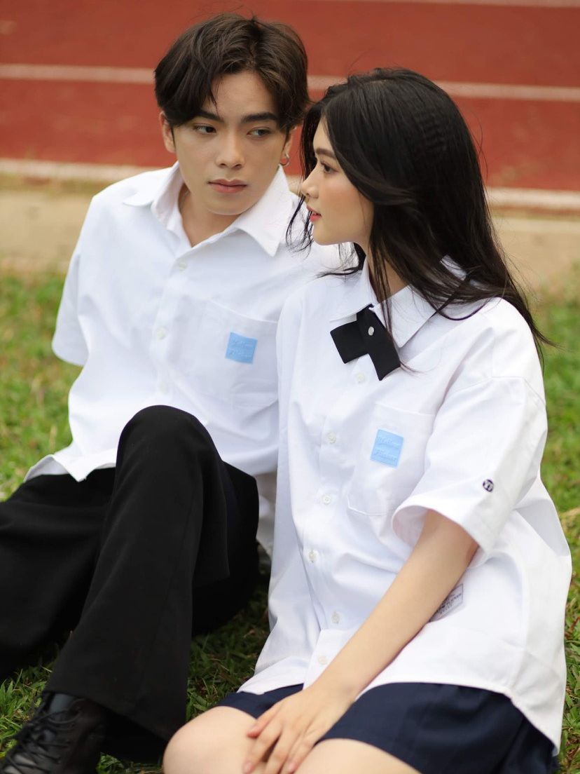 Áo somi tay ngắn YELLOW FLICKER Logo basic unisex