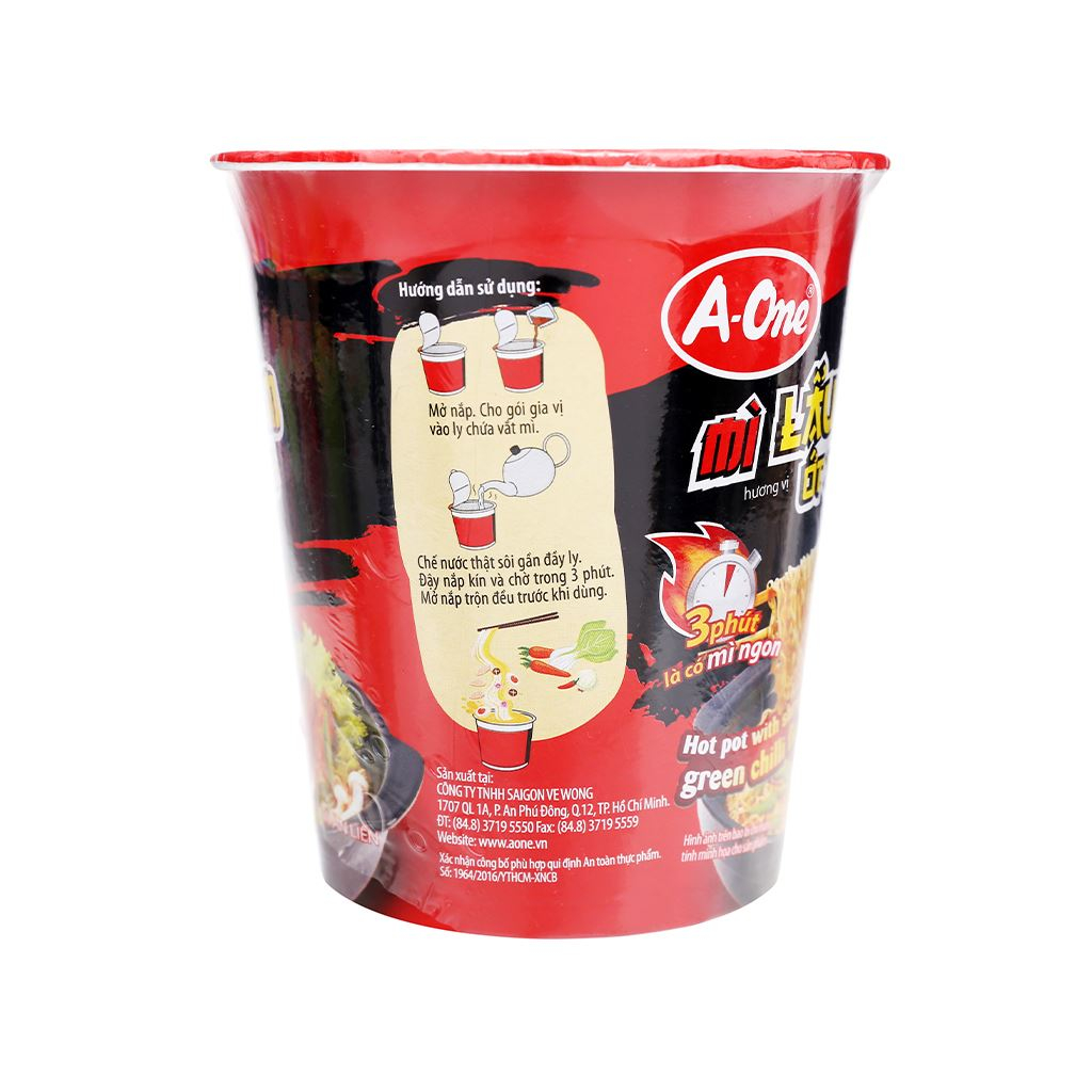 Combo 3 Ly Mì A-One Ly nhiều hương vị