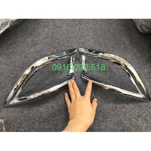 Ốp viền đèn gầm toyota vios 2014-2015-2016-2017-2018 phía sau, ốp đèn sương mù xe ô tô mạ crom
