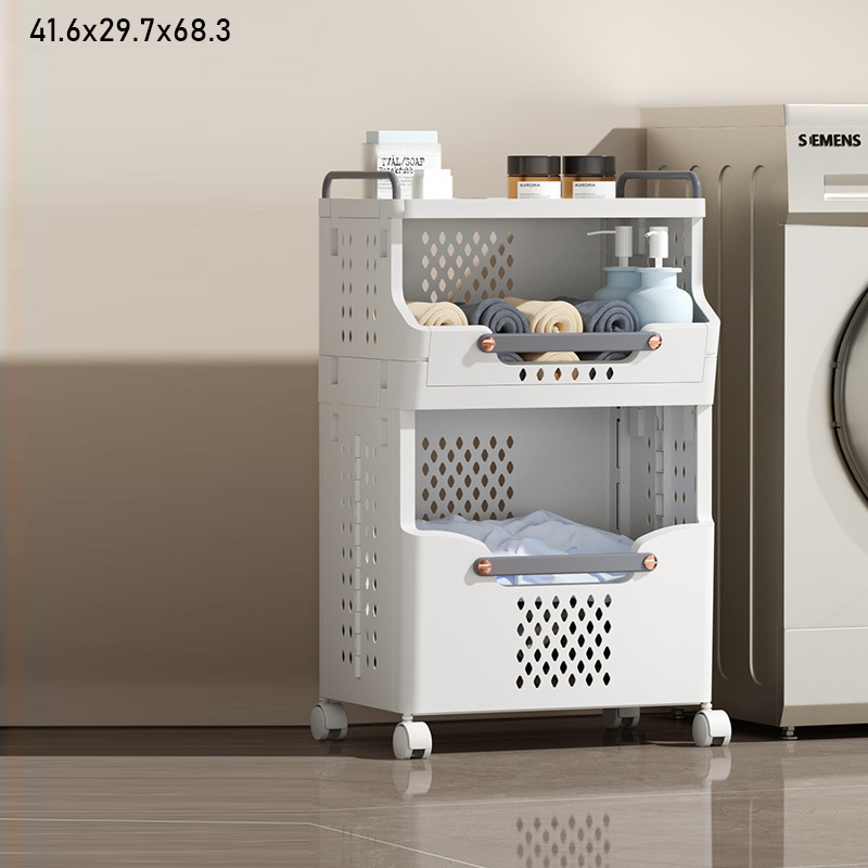 Laundry basket Large capacity foldable laundry basket storage basket Household bathroom storage rack Laundry basket wall hanging