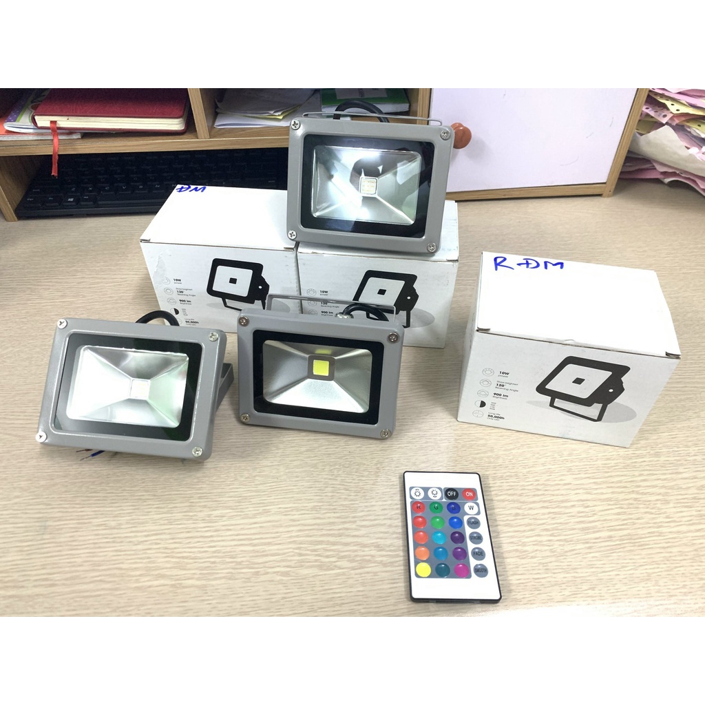 Đèn Pha Led 10W-20W-30W-50W Siêu Sáng (Trắng, Vàng, Dương, Lá, Đỏ, Đổi Màu)