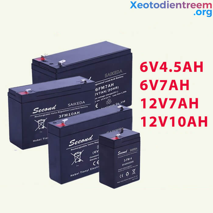 Bình Acquy - Ắc quy thay thế xe điện trẻ em 6V7