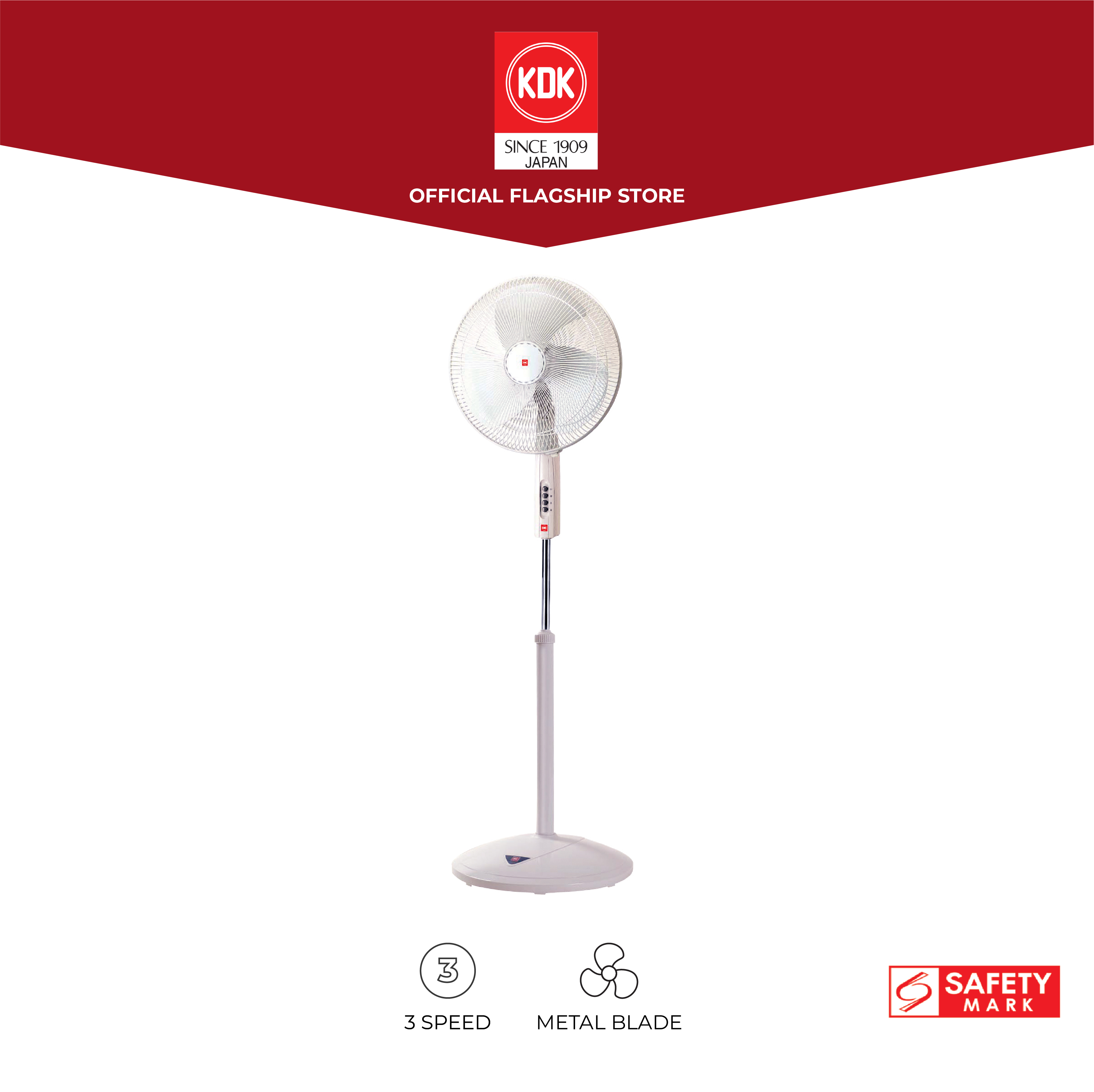 【kwsk】 KDK P40US Stand Fan with 3-Speed and Adjustable Height | Lazada