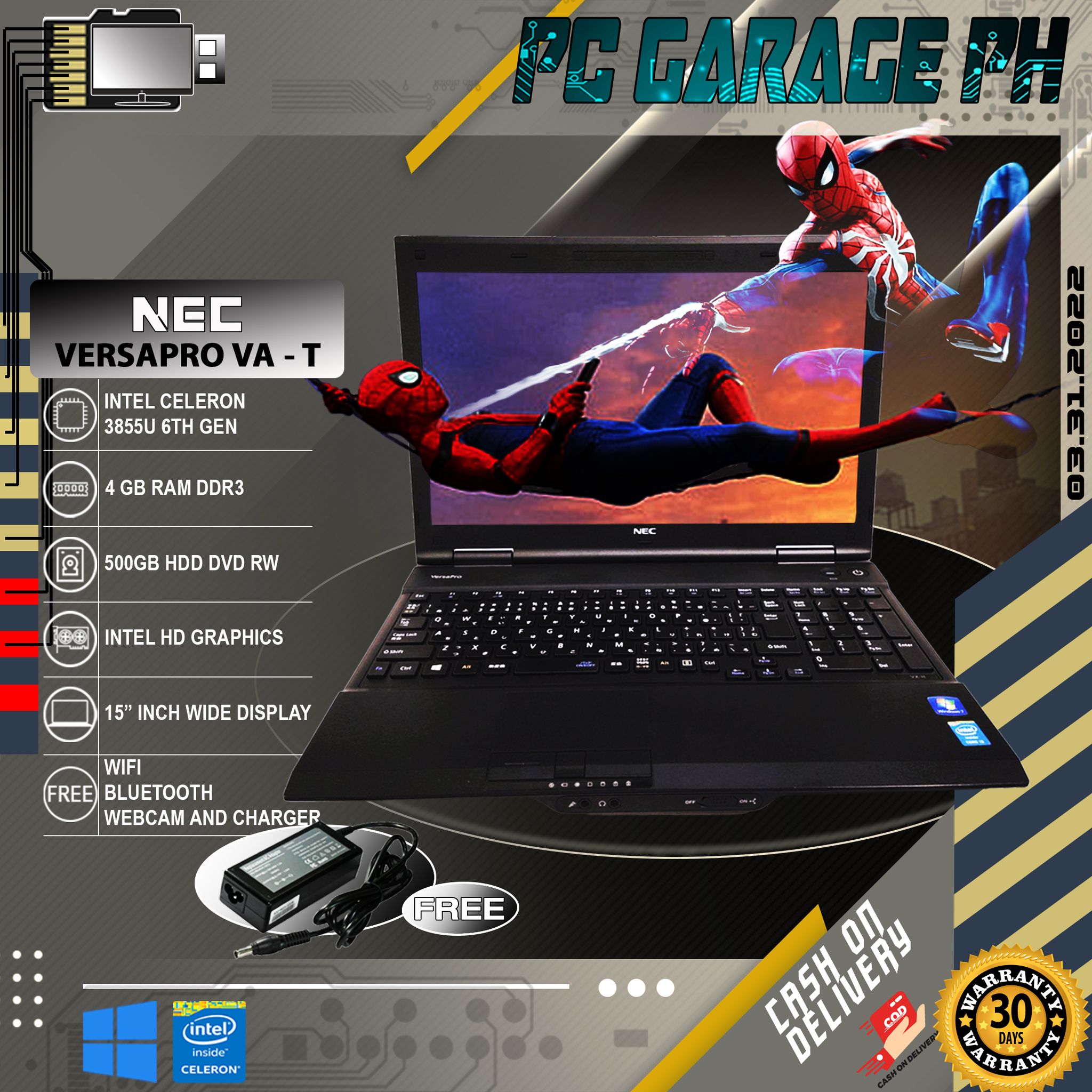 NEC VersaPro VK16EF-U 3855U 128G/SSD 4G WiFi Bluetooth