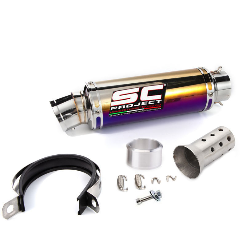 Universal 51mm 60mm S C exhaust motorcycle exhaust pipe For GP-project ...