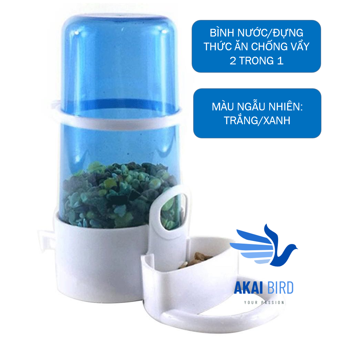 Bình Nước / Bình Bi / Bình Đựng Thức Ăn Cho Vẹt, Chim Cảnh...