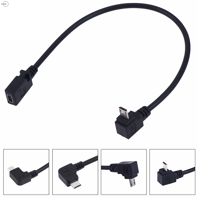 Cjing 90 độ Micro USB nam để Mini USB Nữ adapter chuyển đổi cáp