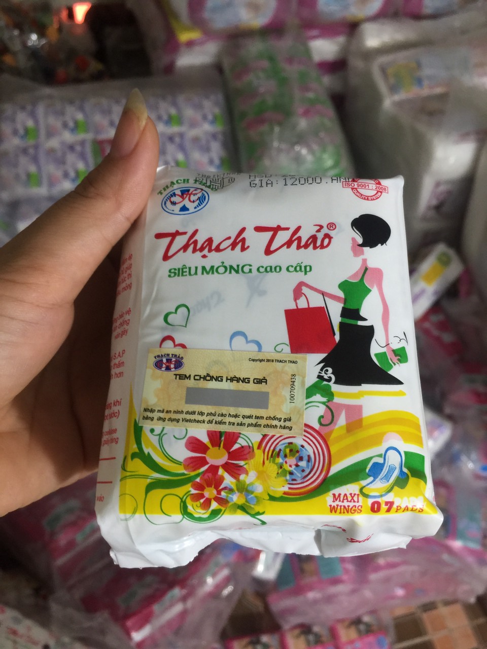 Băng vệ sinh thạch thảo 10 gói có cánh-24cm(che tên)