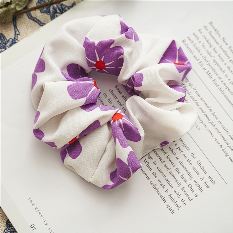 Dây cột tóc srunchies nữ xinh xắn màu tím mộng mơ