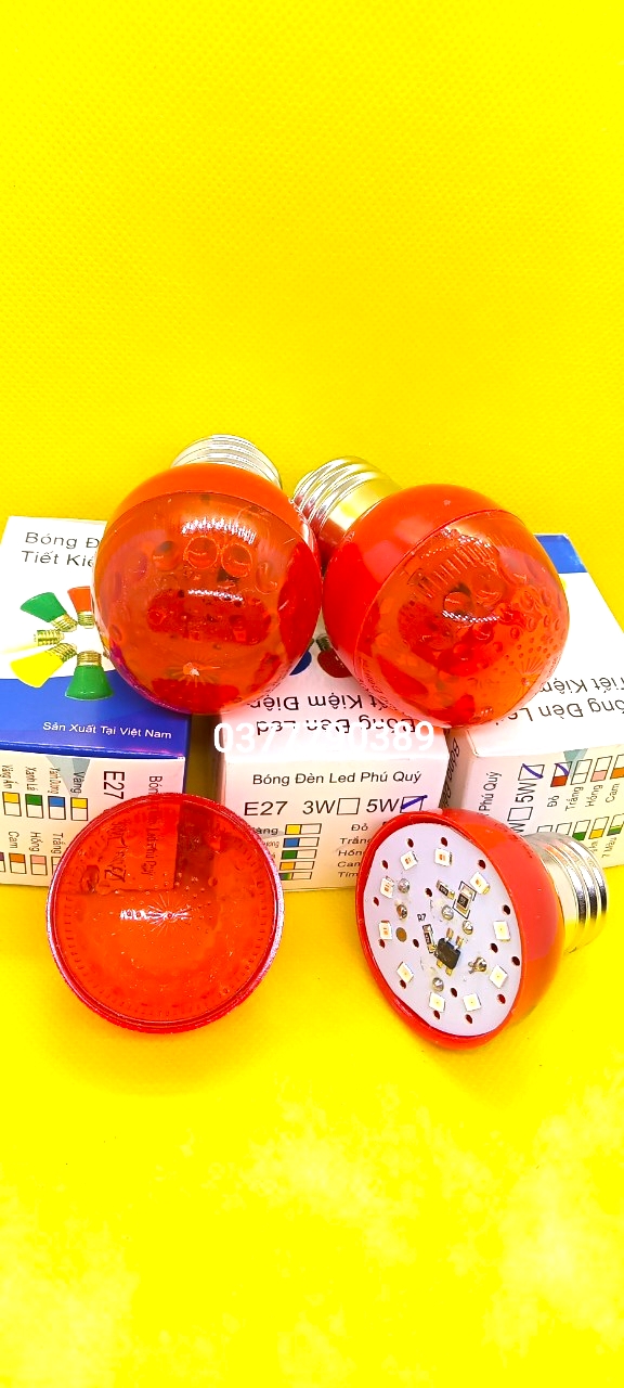 bóng đèn led đỏ E27
