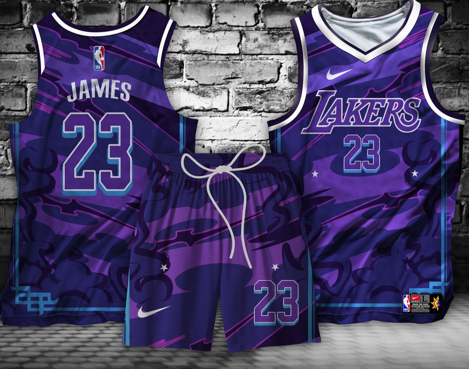 LAKERS 09 JAMES VIOLET CUSTOMIZED JERSEY TERNO WITH FREE NAME