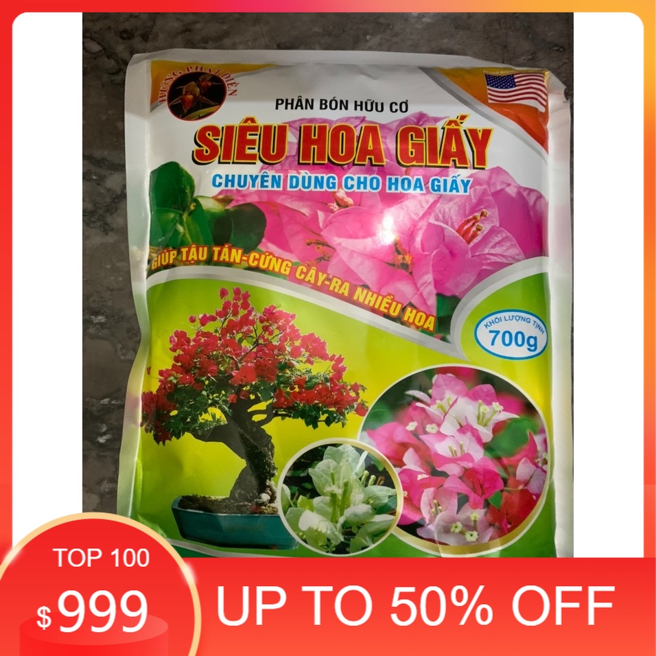 Phân bón hữu cơ siêu hoa giấy chuyên dùng cho hoa giấy gói 700gram