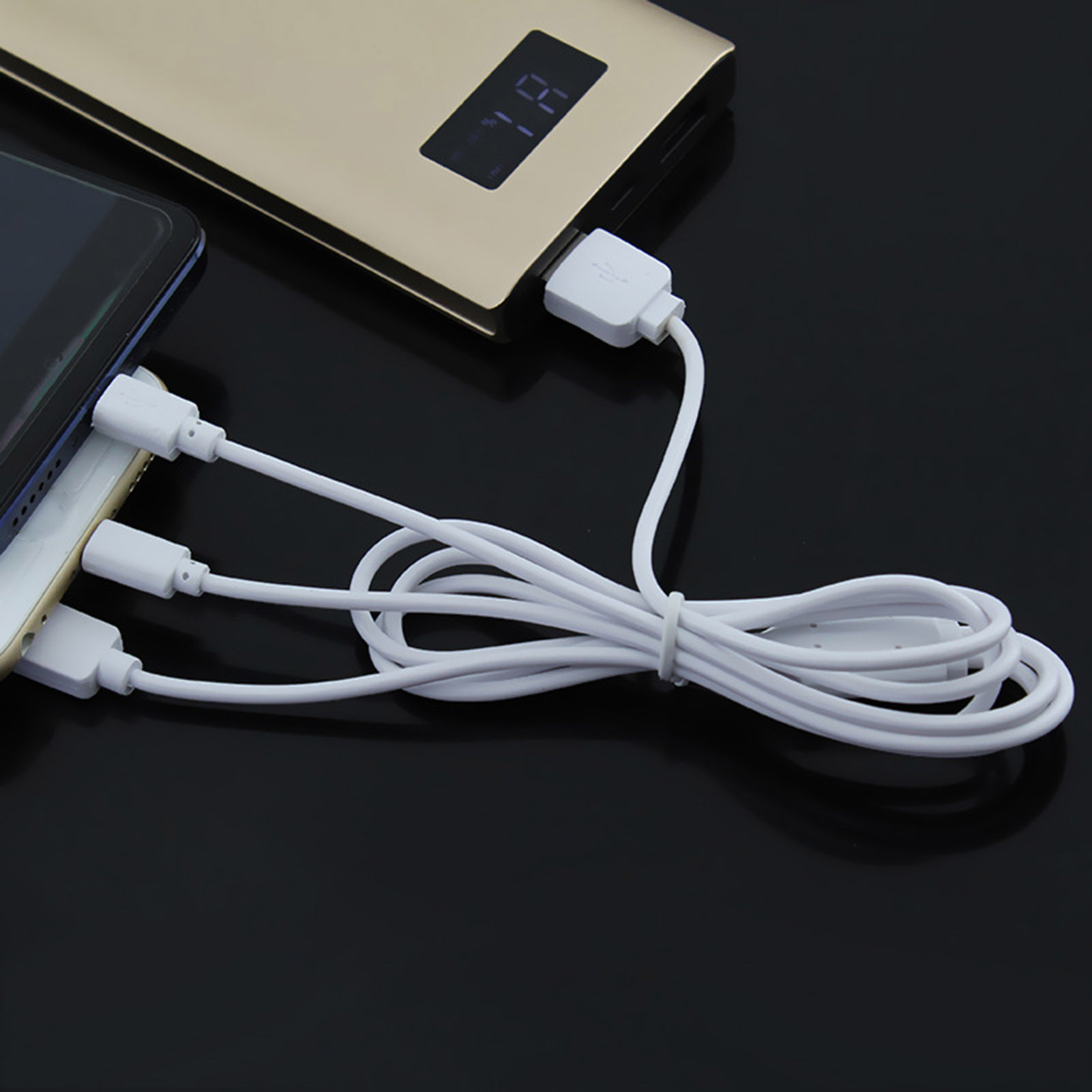 Eguan Data Cable 3 in 1 Fast Charging Cable for Iphone Android Phones Tablets Universal Micro Usb Type-c Data Cord
