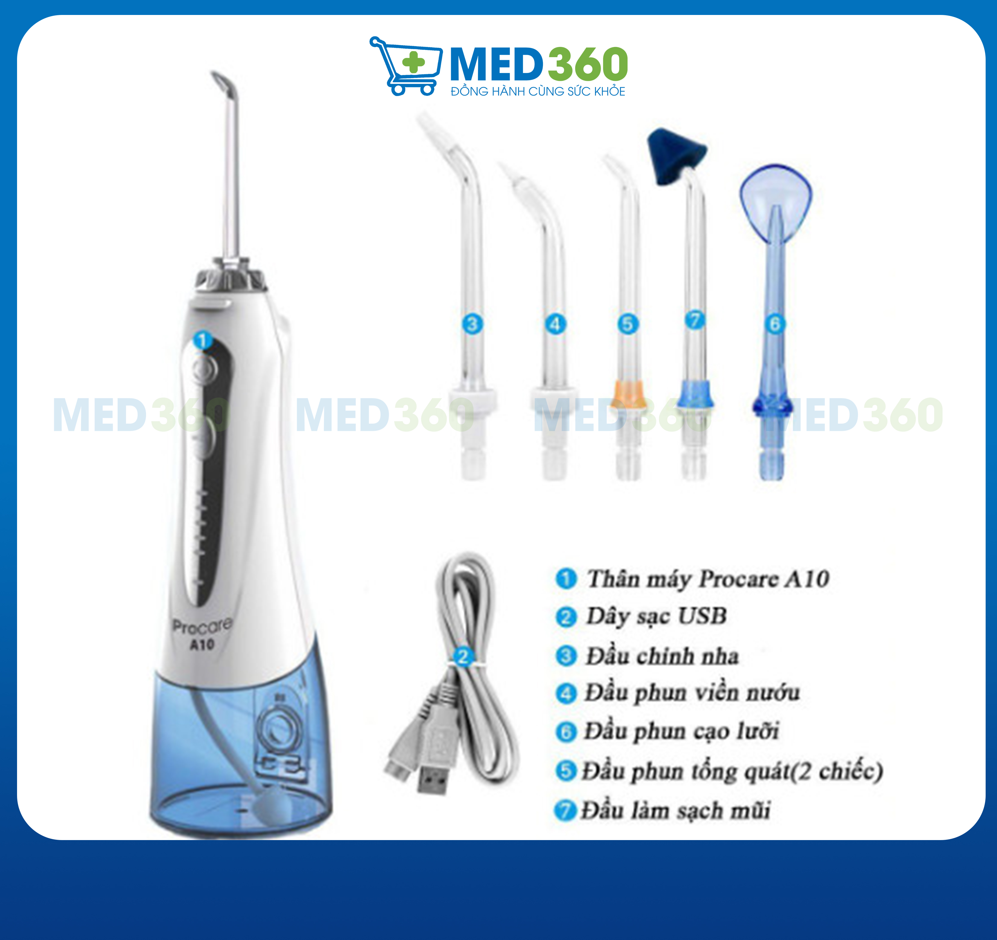 Máy tăm nước Procare A10 - TBYT Med360