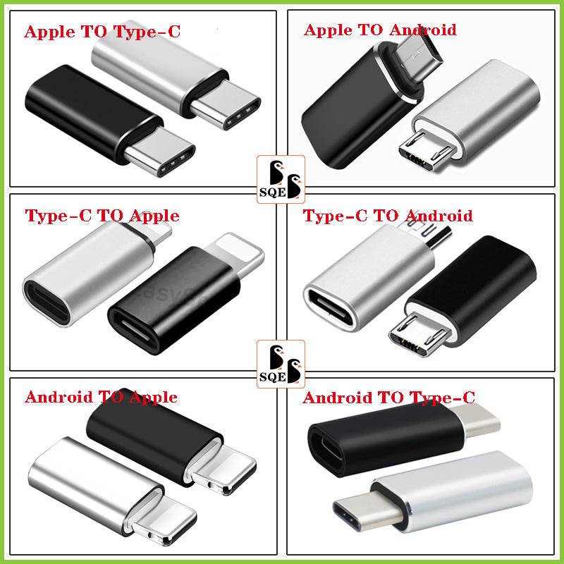 Bộ chuyển đổi micro usb to ligh to type-c to micro adapter type c for android converter data sync charging cable connector