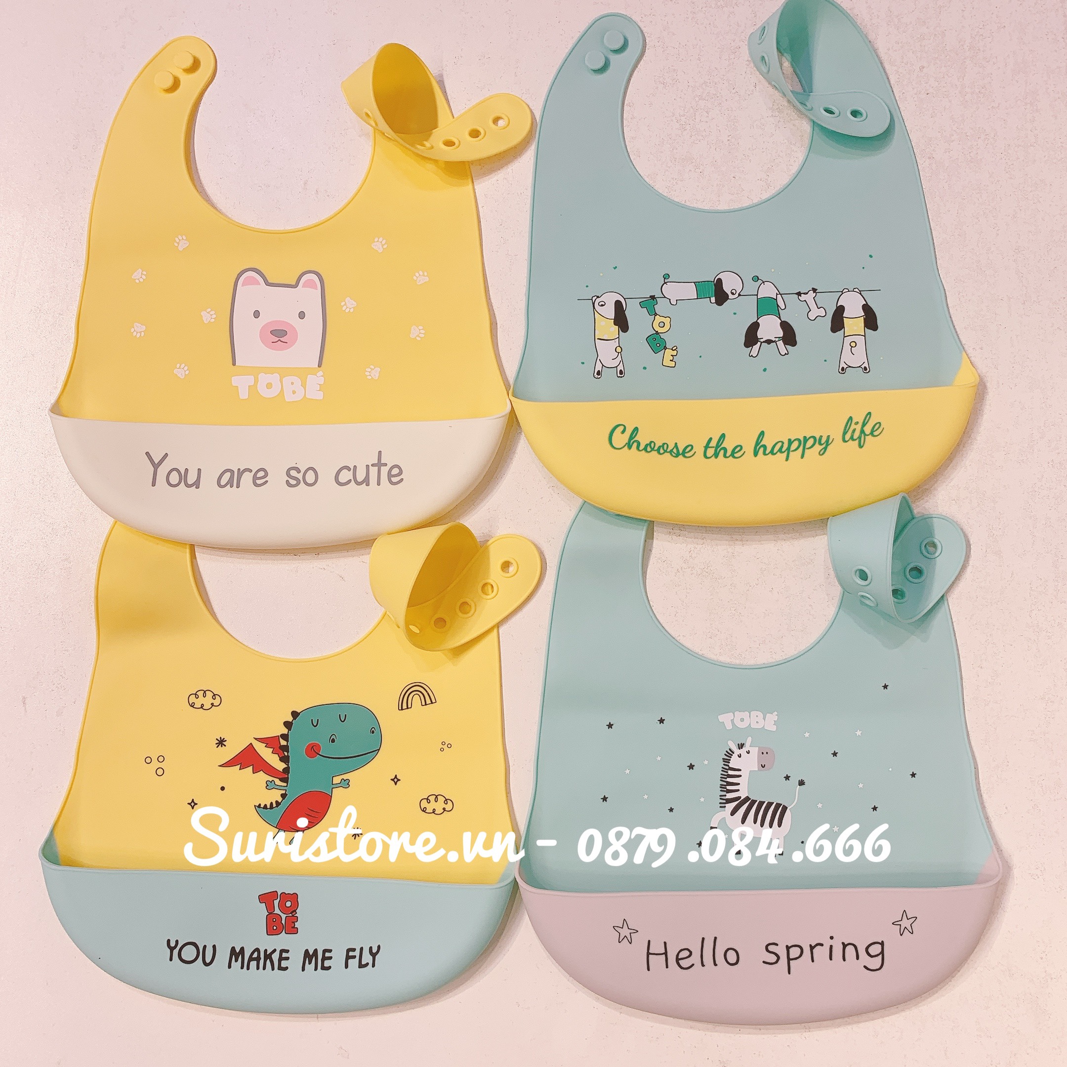 Yếm ăn dặm Silicone Tobe