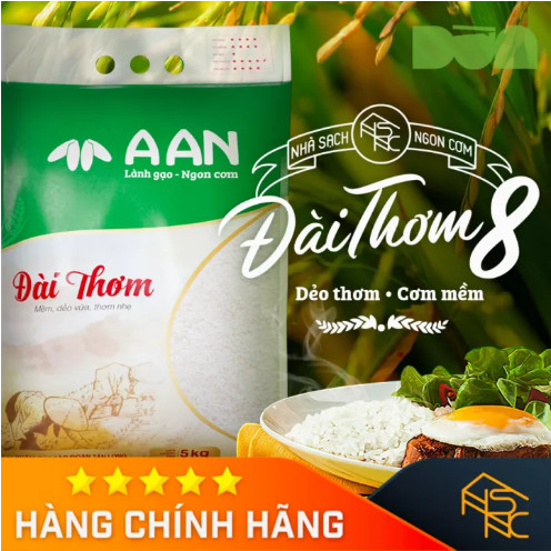 Gạo A An Đài Thơm 8 ( Túi 5Kg )
