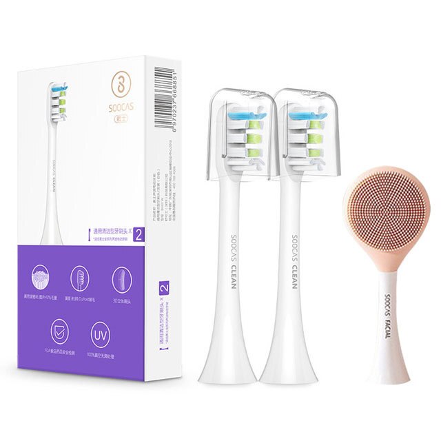 ZZOOI Soocas X3U X3 X5 Toothbrush Heads Sonic X1Tooth Brush Head Original Electric Replacement Cleansing Tooth Brush Heads