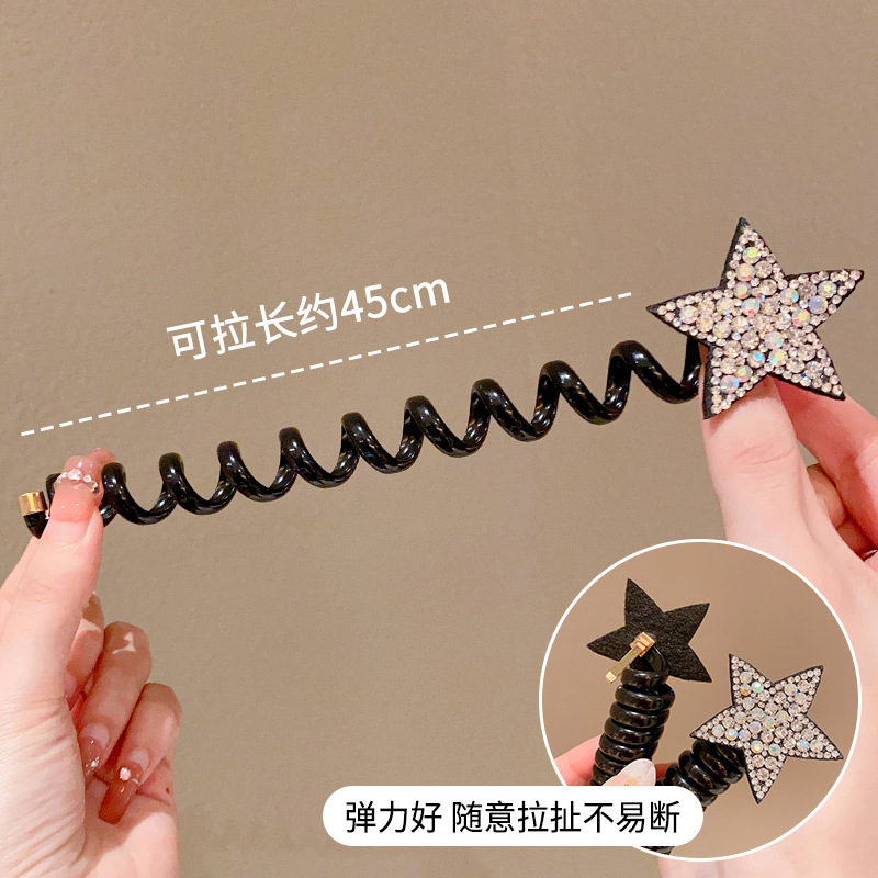 Rainbow Flower/Star High Elastic Spiral Hair Band