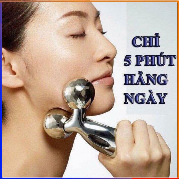 Con lăn mặt massage 3D cầm tay Hàn Quốc nâng cơ mặt