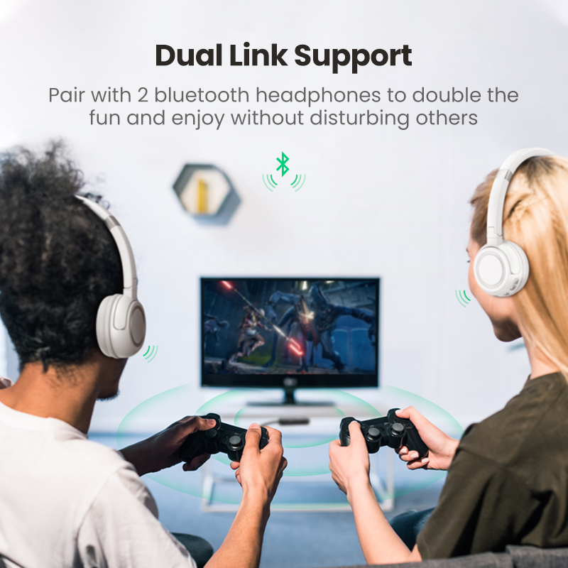 UGREEN Bluetooth5.0 Transmitter 3.5mm Audio Bluetooth Sender Support Two-Ponit Connection Bluetooth Sender APTX for TV/PC