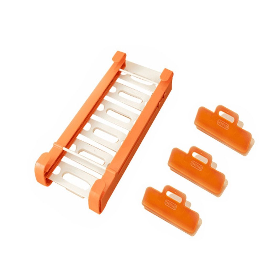 HUA JIE Plastic Telescopic Zipper Bag Rack with Clips Hanging Zipper