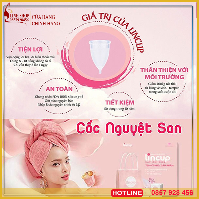 Cốc nguyệt san Lincup mẫu mới