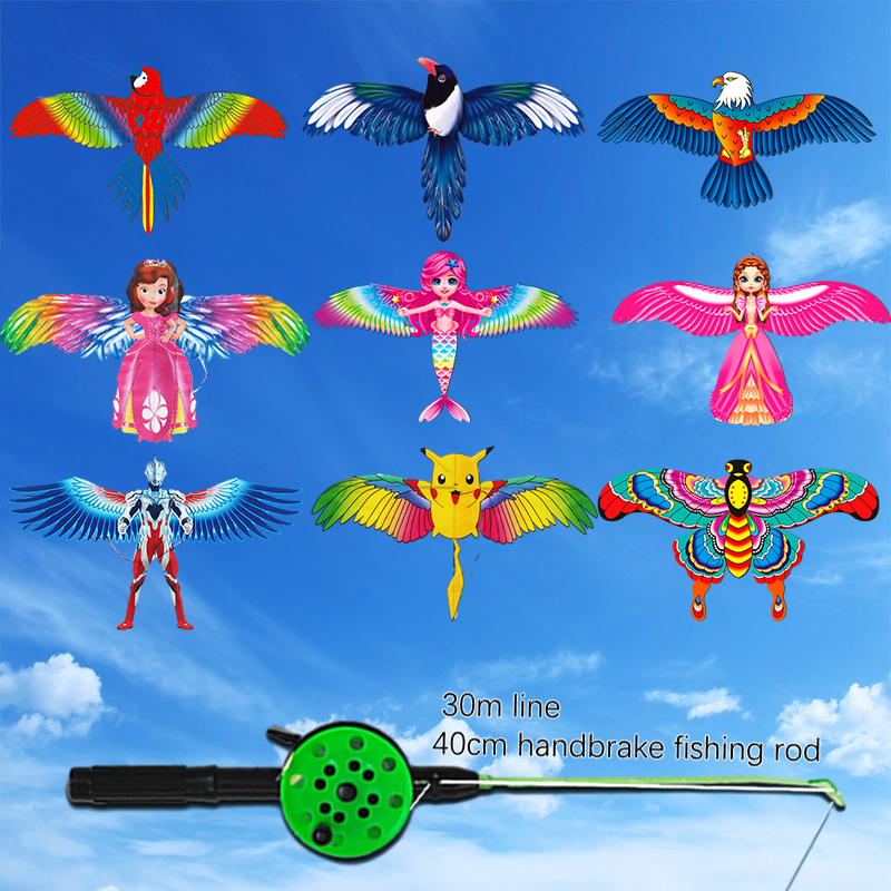1Set%20Children%20Flying%20Kite%20Toy%20Cartoon%20Butterfly%20Mermaid%20Parrot%20Magpies%20Eagle%20Kite%20With%20Handle%20Kids%20Flying%20Kite%20Outdoor%20Toys%20YUEYING%20-%20Image%202