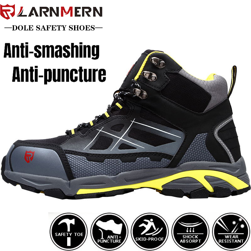 LARNMERN Mens Steel Toe Work Safety Shoes Lightweight Breathable  Anti-smashing Anti-puncture Anti-static Protective Boots | Lazada Singapore