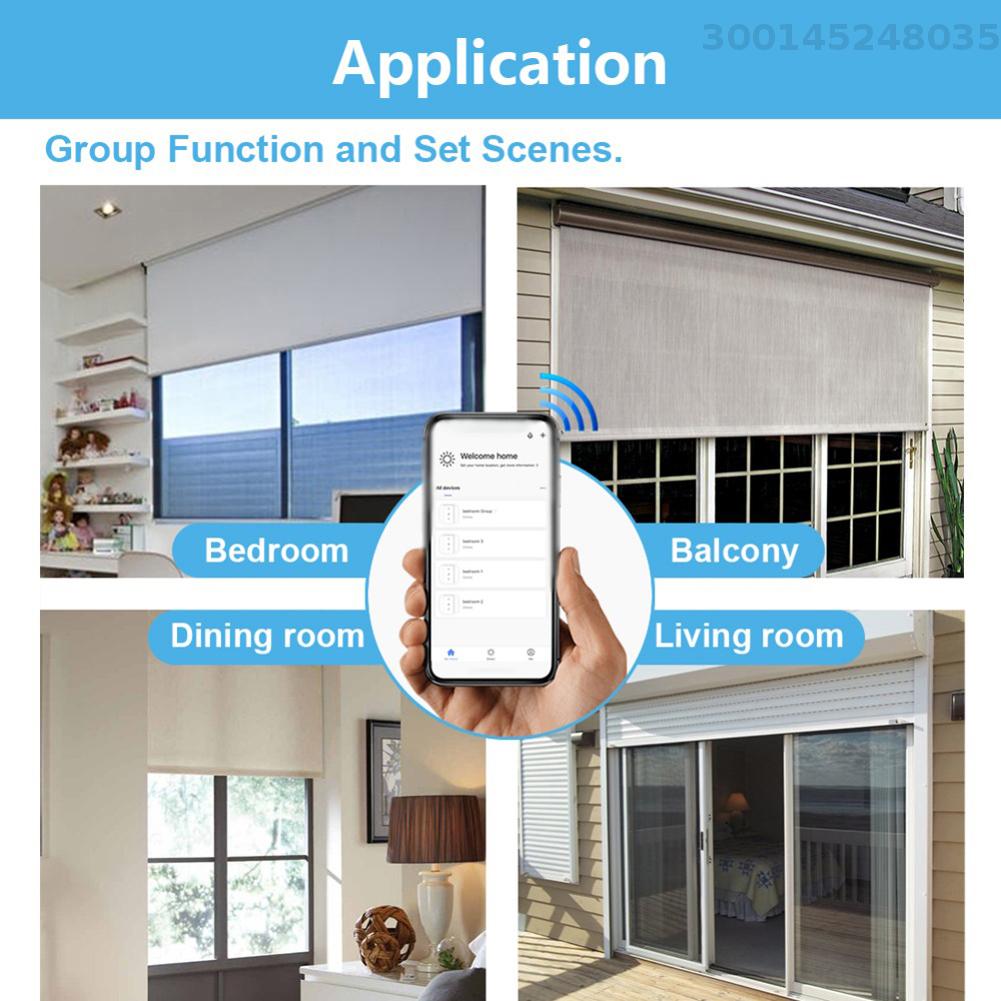 QS--CP03 Tuya Intelligent Curtain Switch Module Home Curtain Modification Module Mobilephone Device Sharing Timing Function APP Remotes Control Compatible with Alexa Home Voice Control