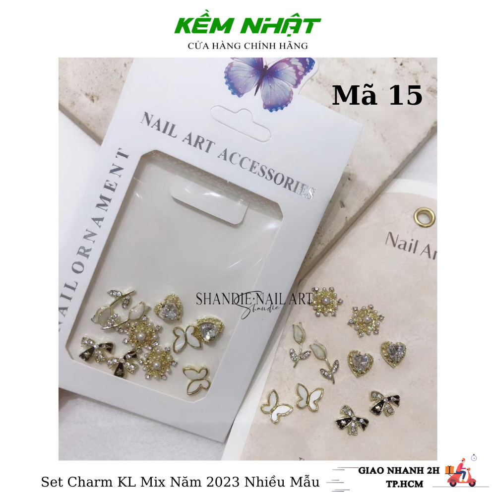 Set charm kim loại mix mẫu năm 2023 nhiều mẫu