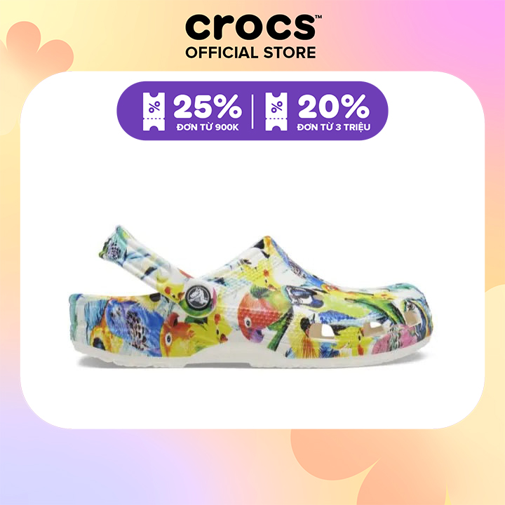 Giày Clog Unisex Crocs Classic Island Escape - White