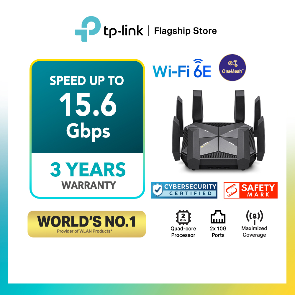 TP-Link Archer AXE300 | AXE16000 Quad-Band 16-Stream Wi-Fi 6E Router ...