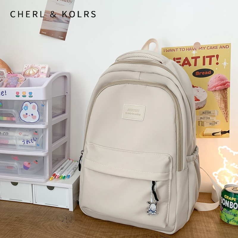 C & K sức chứa lớn mới học sinh cặp đi học phong cách trường học Ba lô Ba lô đựng máy tính nữ