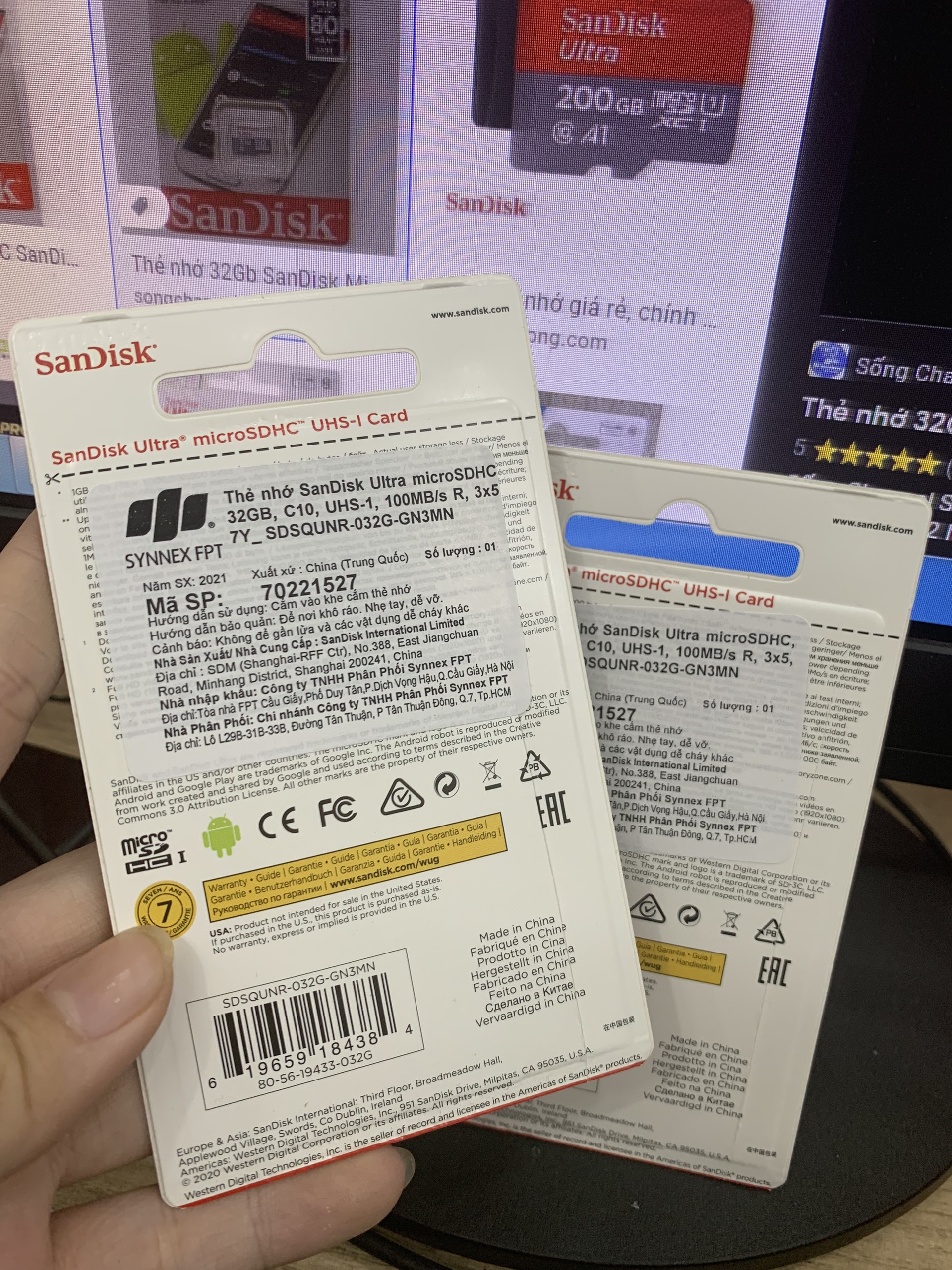 Thẻ Nhớ Micro Sandisk 32gb-64gb