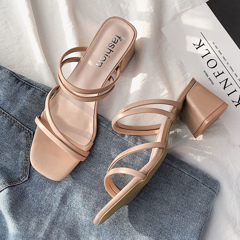 Thời trang mới lạ nhanh khô bãi biển giày Chaussure nữ phẳng đế sandal