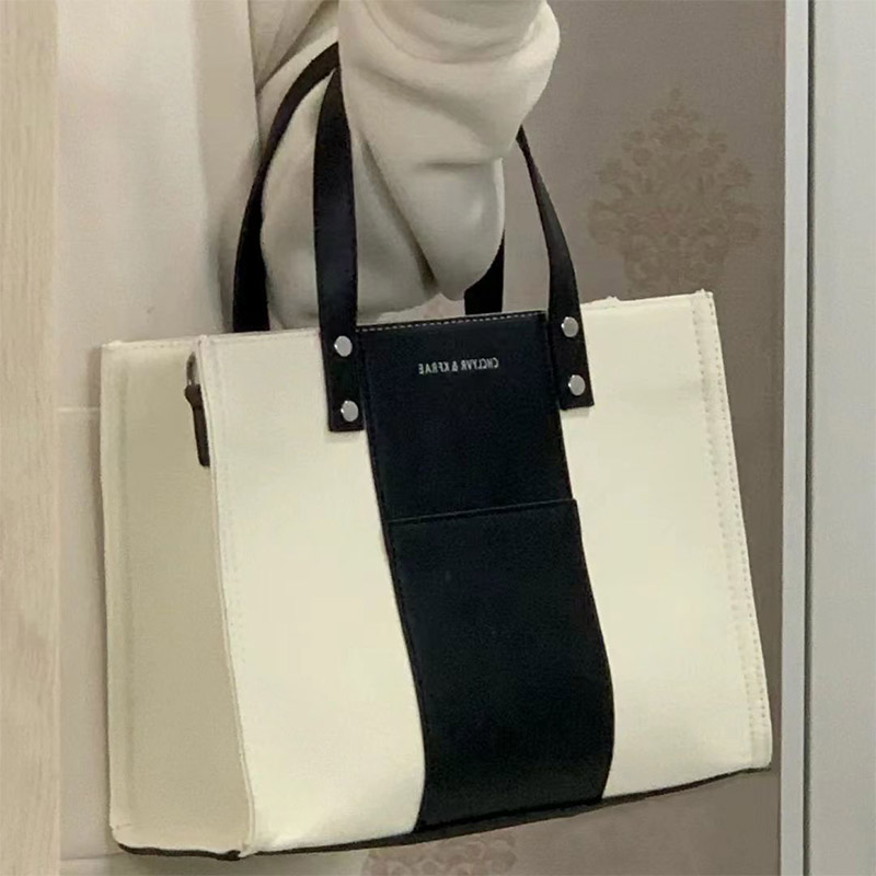 ELACCENT Women's shoulder bag large capacity canvas tote bag commuter crossbody bag