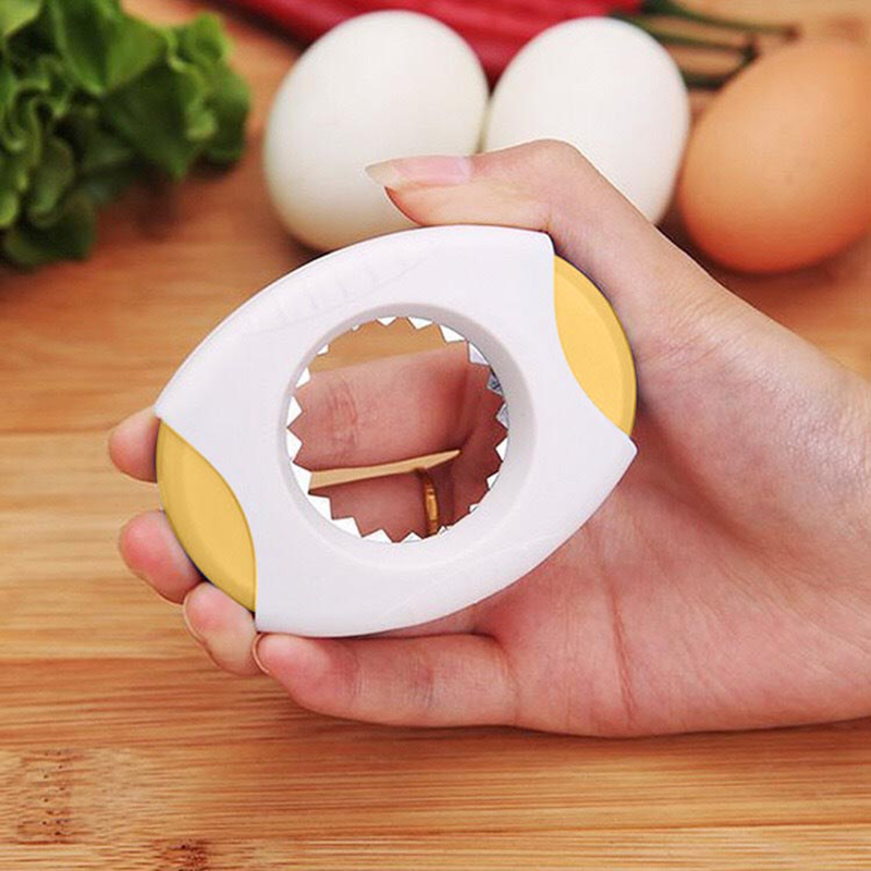 HE🔥 Cute Boiled Egg Shell Topper Cutter Opener Eggcup Tools Kitchen Essential