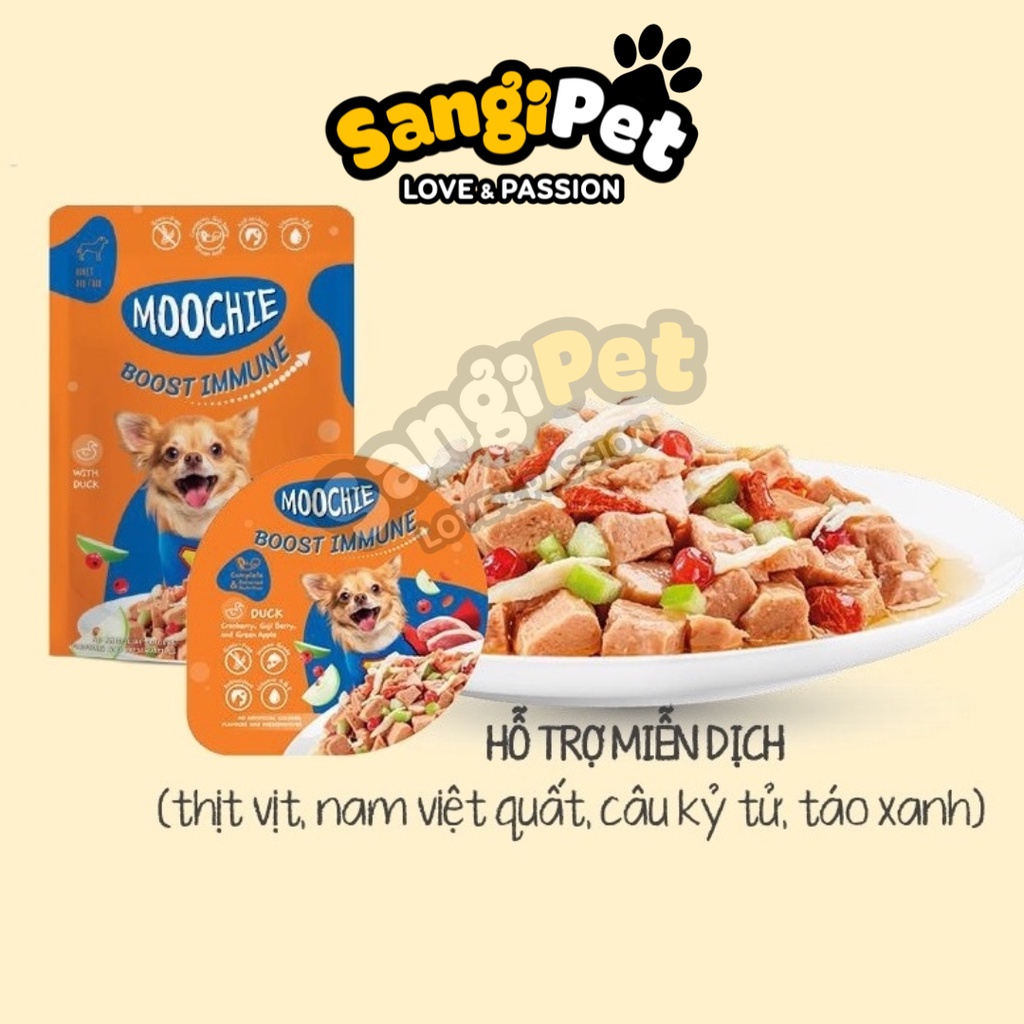 Pate Moochie cho chó con, chó trưởng thành gói 85g (6 hương vị)