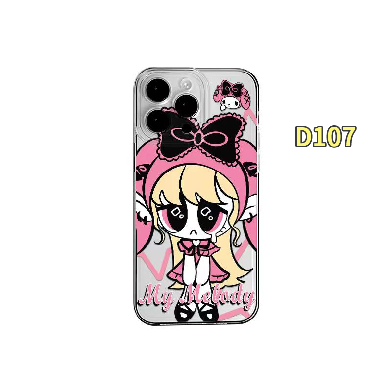 Case for iphone xr 11 12 13 pro max 6 7 6s 8 plus x xs max 11 12 13 se 2020 6splus 7plus 6plus 8plus xsmax kuromi doll transparent soft case