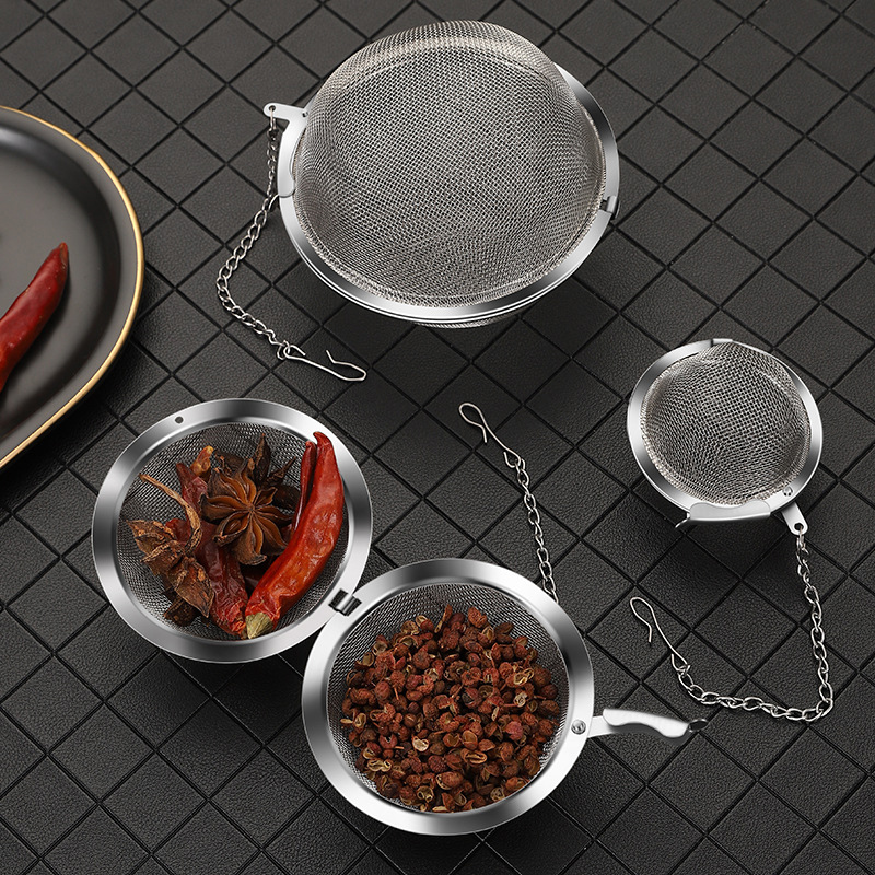 [Duola] Stainless Tea Infuser Sphere Locking Spice Tea Ball Strainer MeshTea Filter Tool