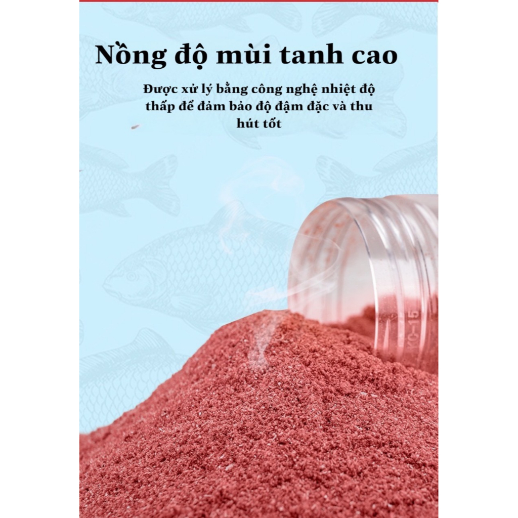 Mồi câu cá trùng đỏ và bột tôm Nam Cực