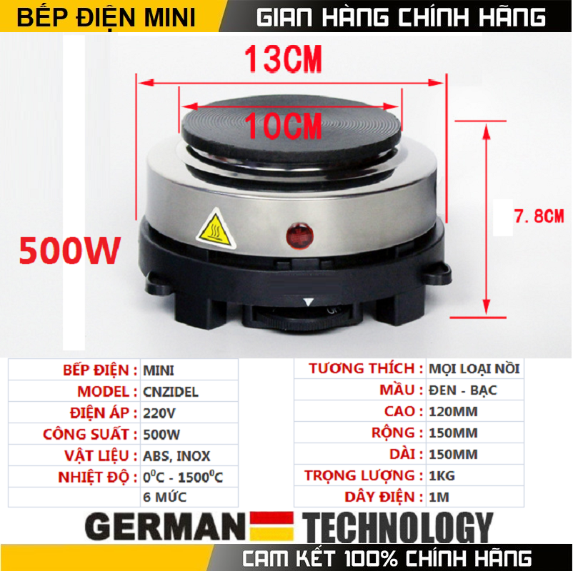 Bếp điện mini pha cafe moka pot, bếp điện từ đa năng không kén nồi